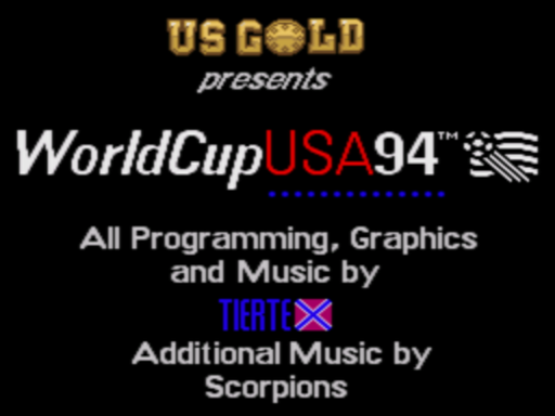 World Cup USA '94 title screen for Sega Mega CD